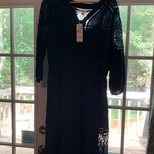 NWT Style&Co.- Womens size PXL, navy boho dress, 2 piece. NWT. Never worn.